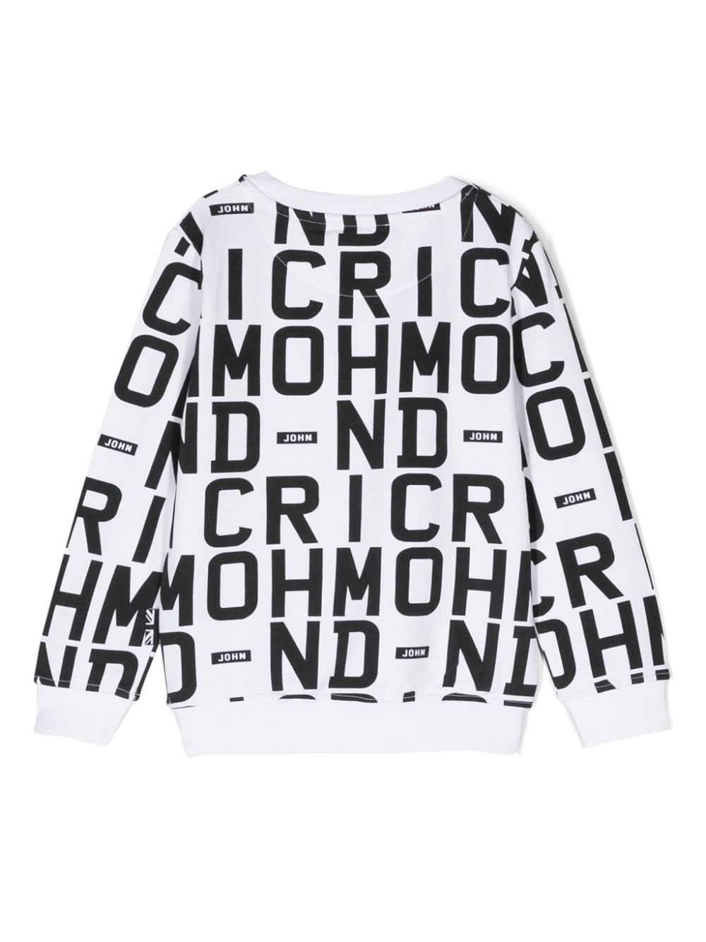 John Richmond Junior Katoenen sweater met logoprint - Wit