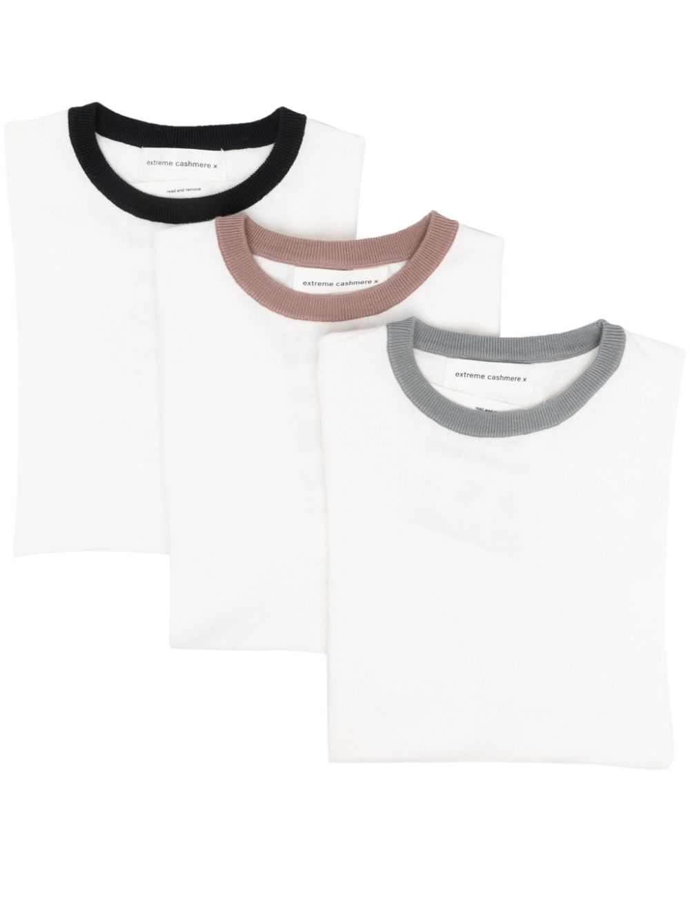 Extreme cashmere n°340 Clark T-shirt (pack of three) Wit