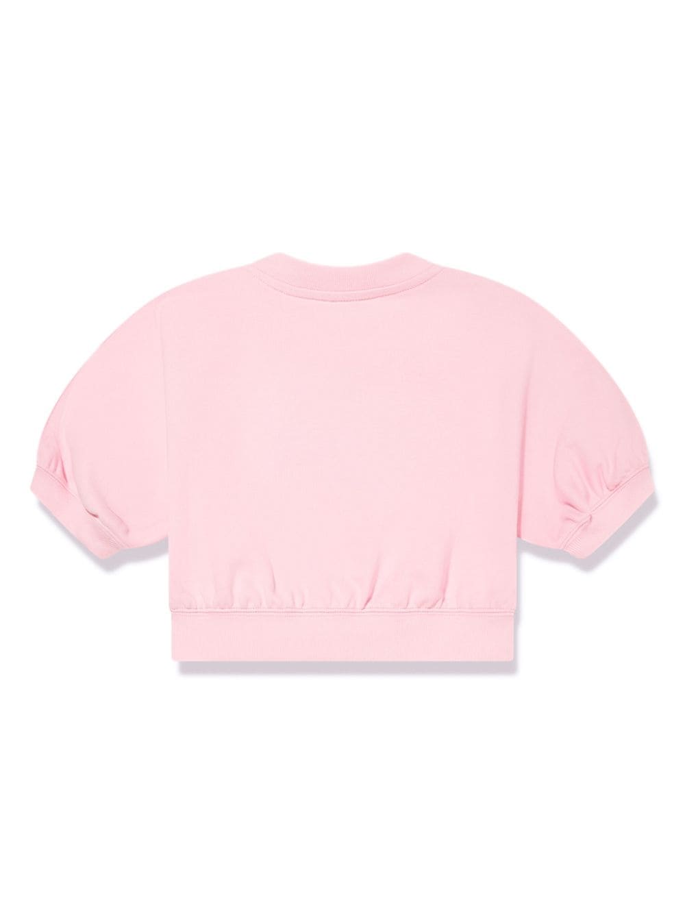 Shop Fendi Puff-sleeve Cotton Sweatshirt In Pink