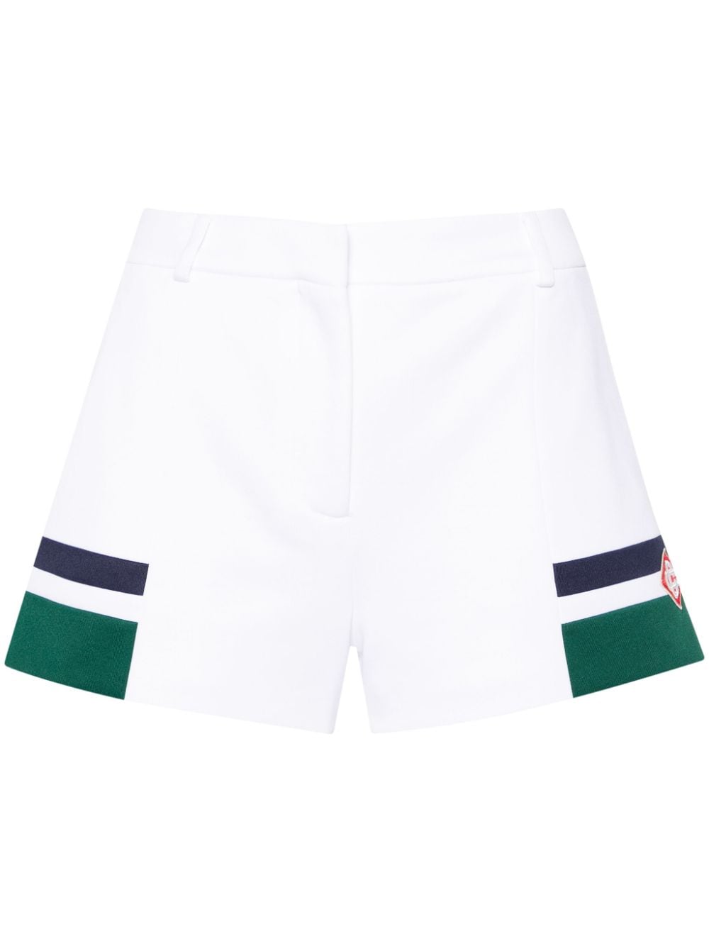 Casablanca Klassische Shorts Mit Logo-patch In Weiss