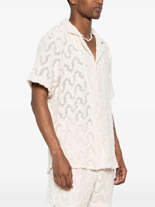 OAS Company Atlas Cuba Crochet Shirt | Neutrals | FARFETCH GE