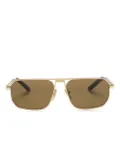 Prada Eyewear logo-engraved geometric-frame sunglasses - Gold