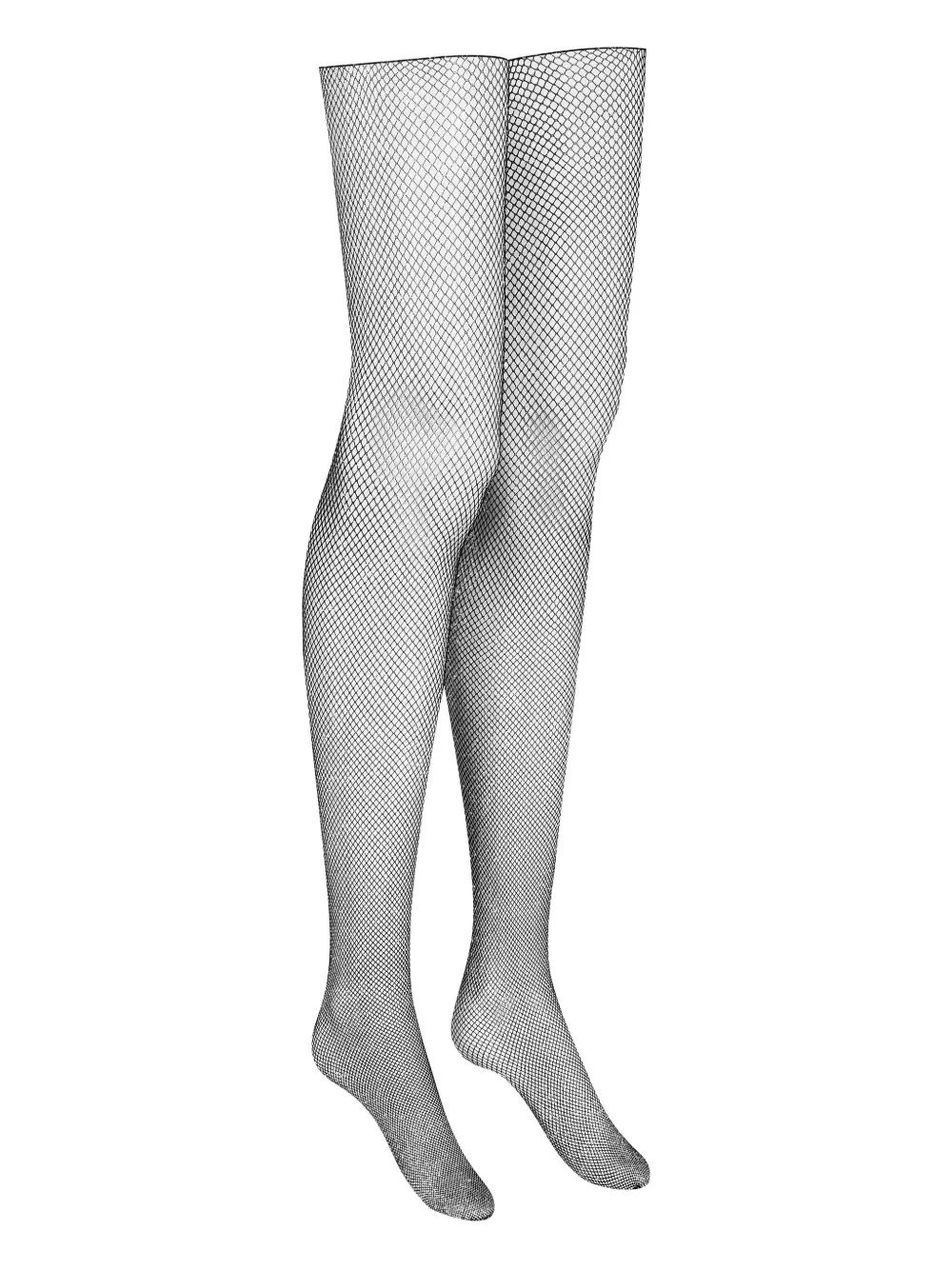 Maison Close Mesh kousen met lurex detail Zwart