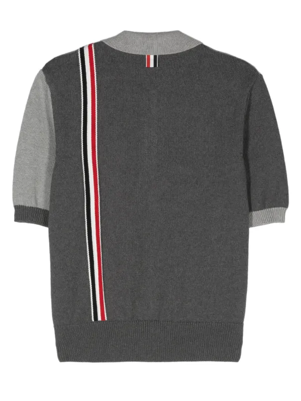 Thom Browne RWBストライプ ポロシャツ | グレー | FARFETCH JP