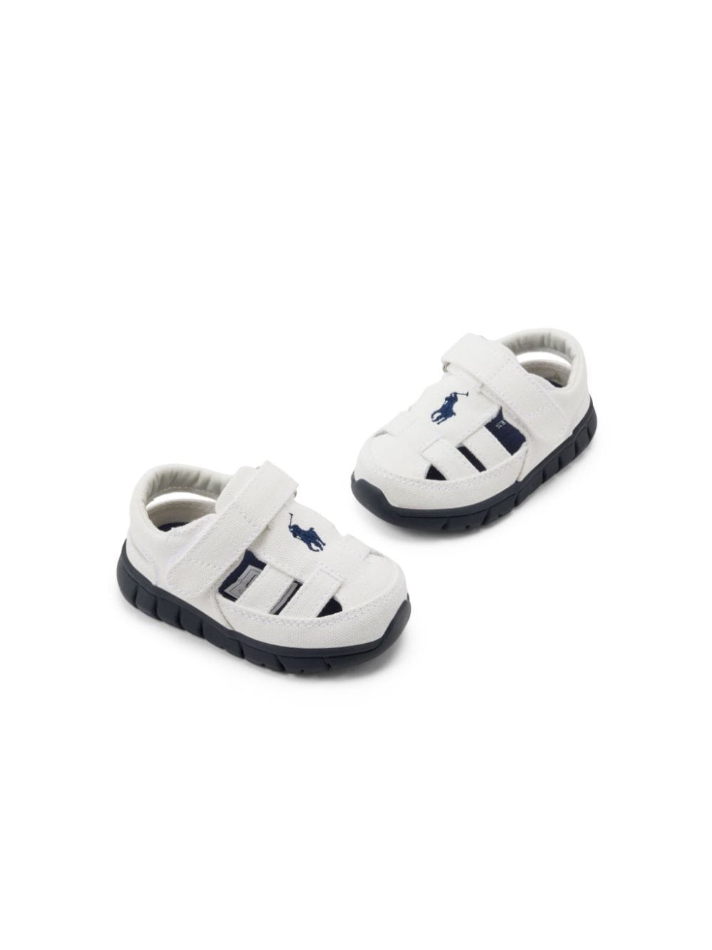 Shop Ralph Lauren Polo Pony Caged-design Sneakers In White