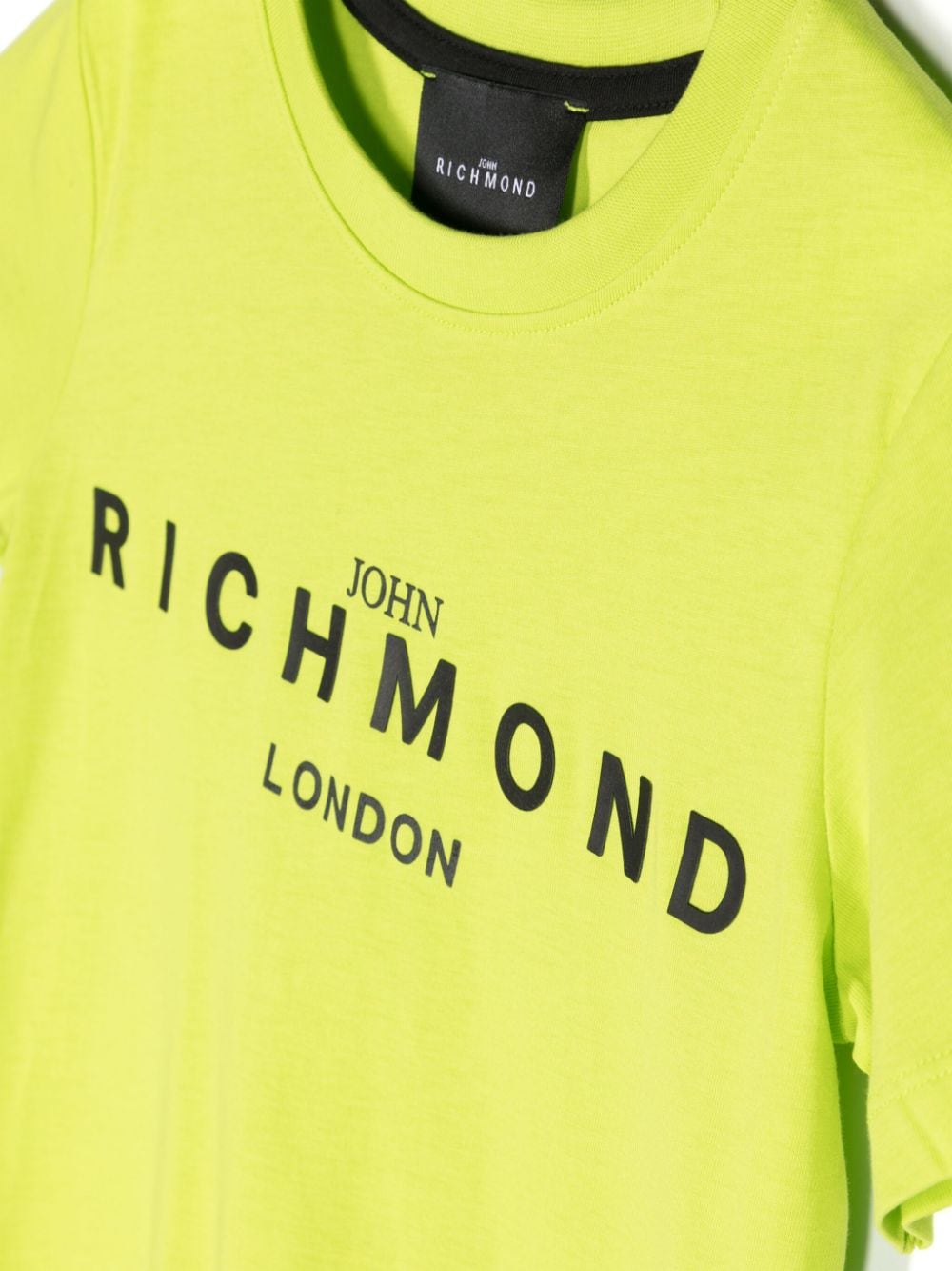 John Richmond Junior Katoenen T-shirt met logopatch Groen