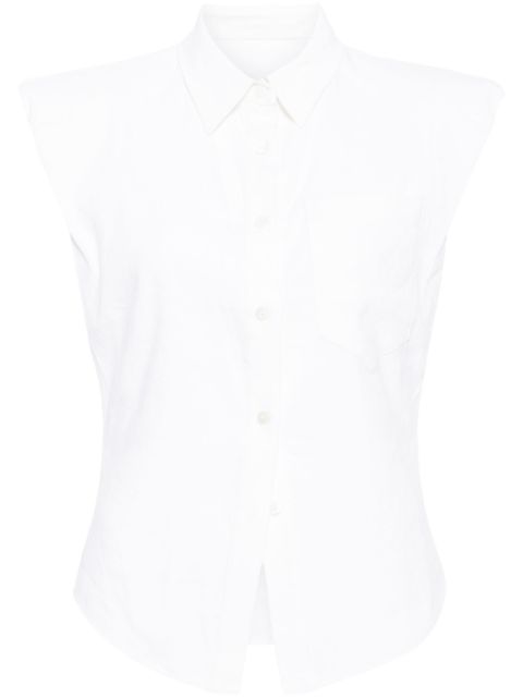 JNBY shoulder-pad linen shirt Women