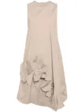 JNBY flower-detailing cotton-blend dress - Brown