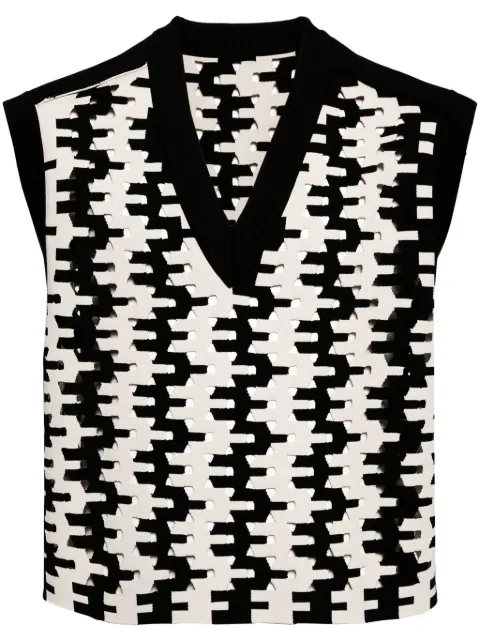 CROQUIS geometric-pattern print vest 