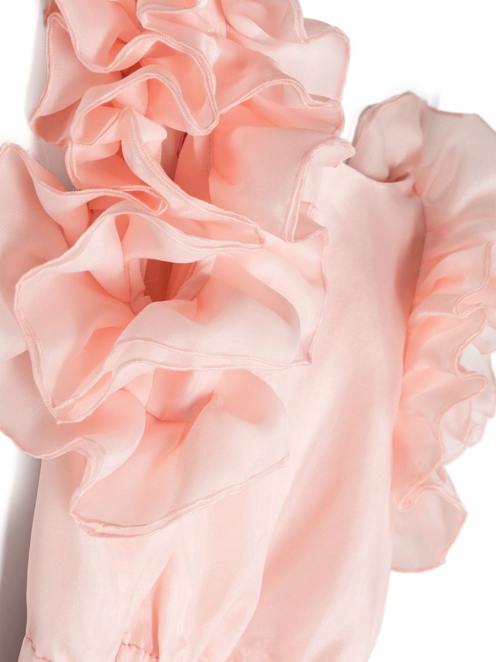 Shop Miss Blumarine Ruffled High-low Dress In Pink