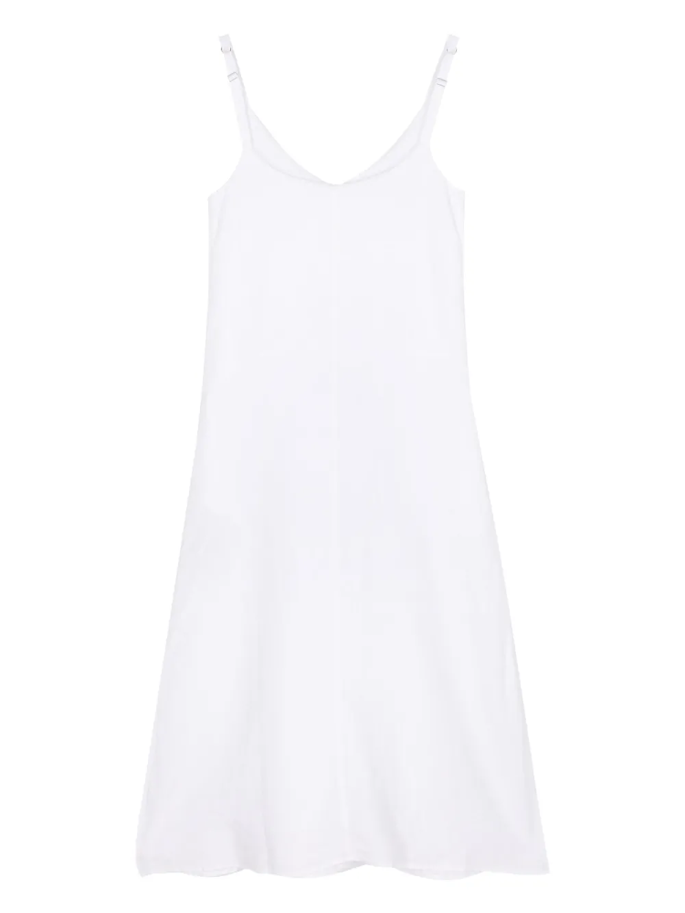 Shop 120% Lino Rhinestone-embellished Linen Midi Dress In White