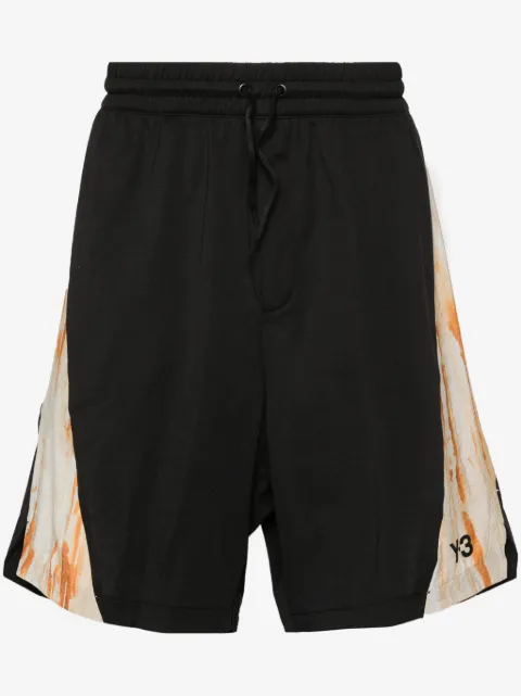 Y-3 shorts deportivos con motivo tie-dye
