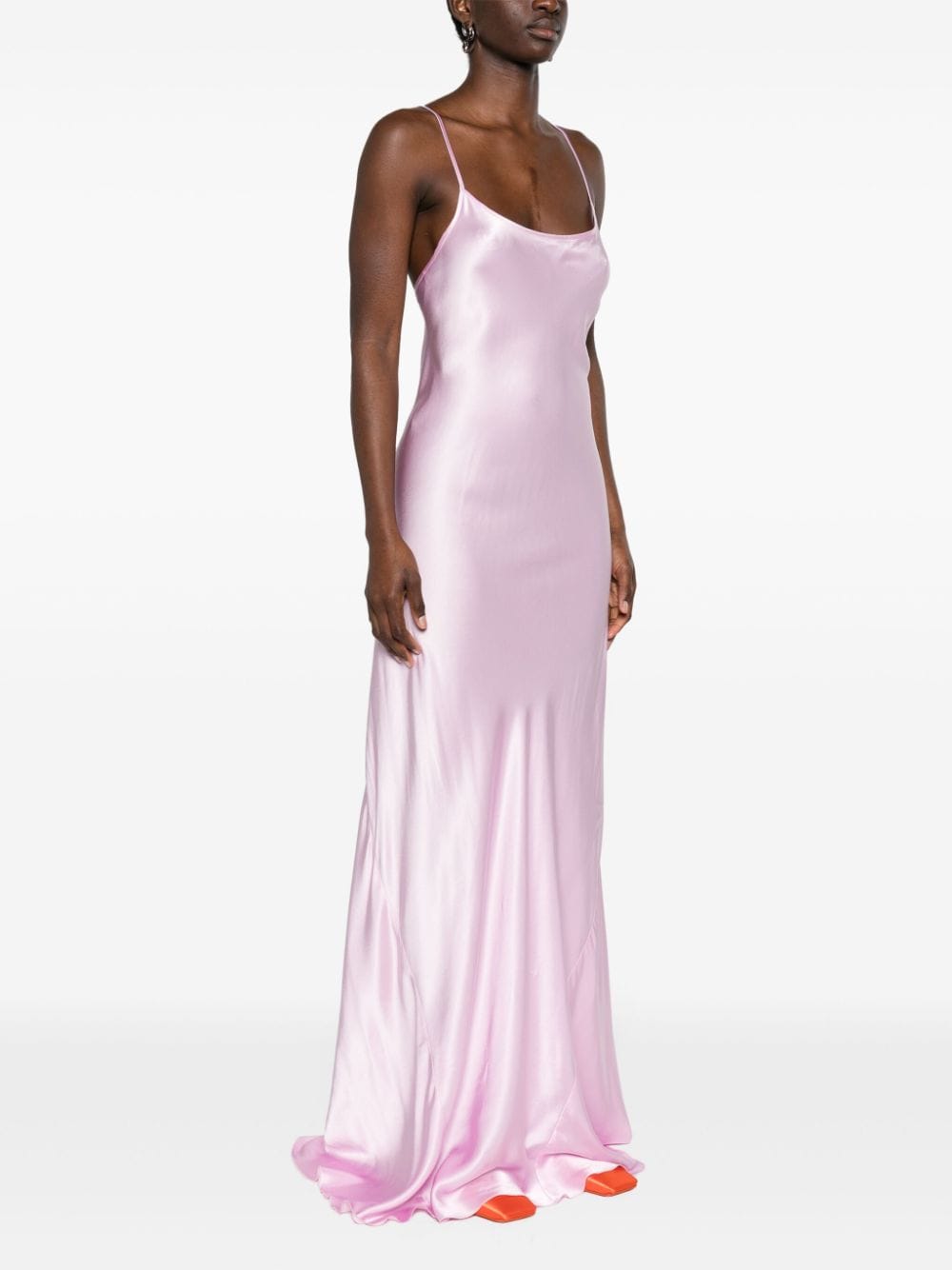 Shop Victoria Beckham Cami Maxi Slip Dress In Pink