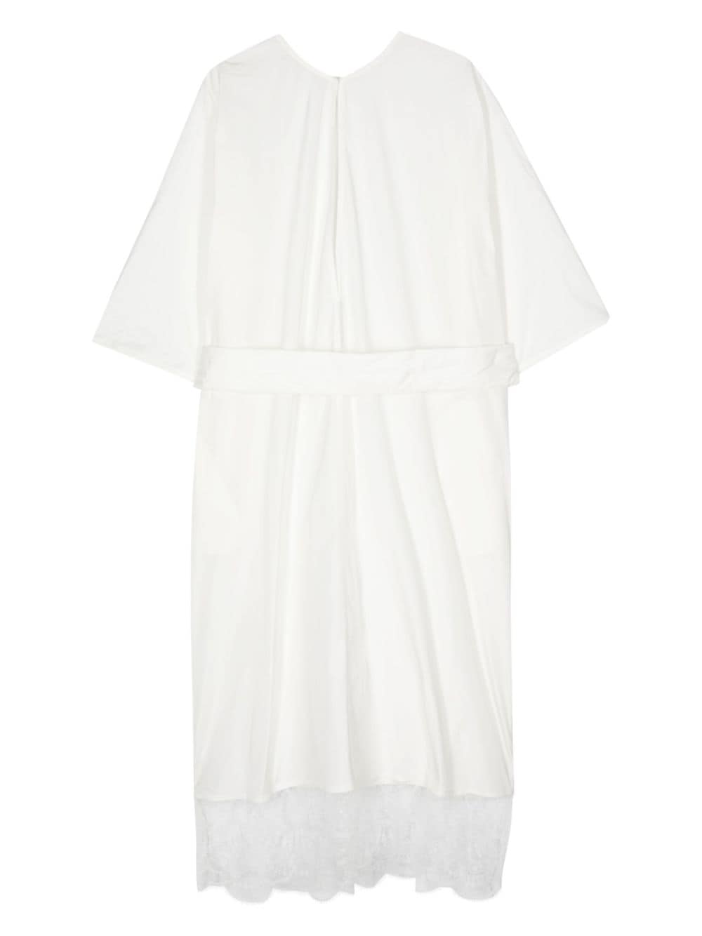 Shop Sofie D'hoore Lace-embellished Shift Dress In White