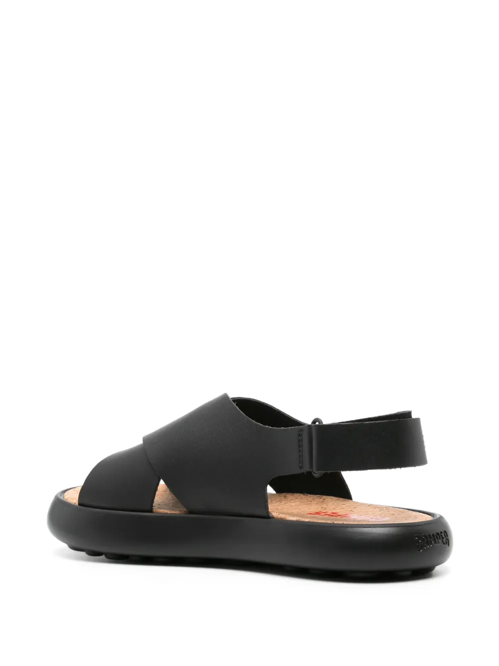 Shop Camper Pelotas Flota Leather Sandals In Black