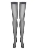 Maison Close lurex-detail semi-sheer stockings - Black