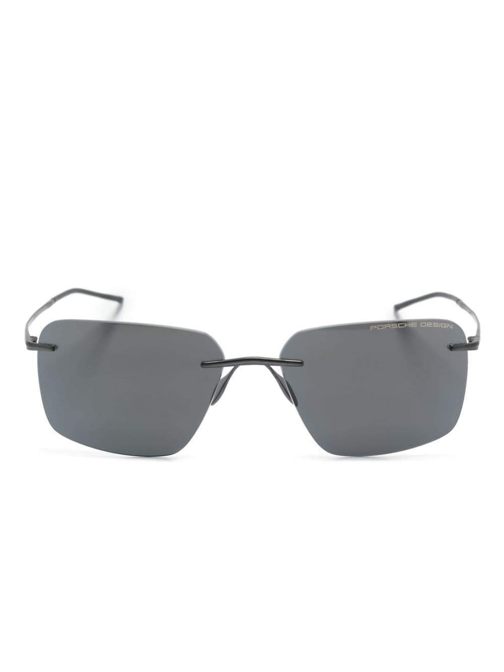 Porsche Design P8923 Square-frame Sunglasses In Black
