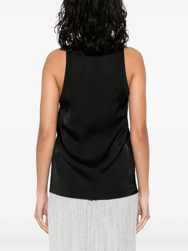 Tシャツ・カットソー FABIANA FILIPPI TOP (JED275F604L454) Fabiana Filippi contrast-panel Tank Top | Black | FARFETCH JO