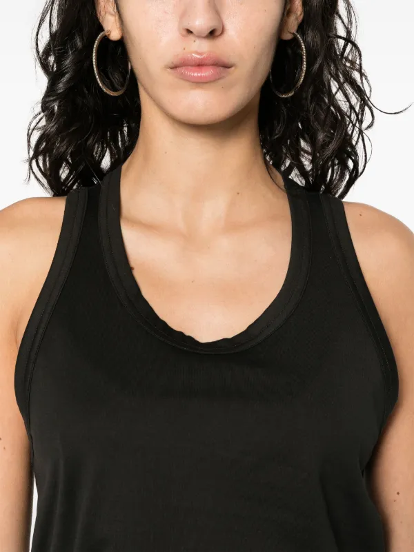 Fabiana Filippi contrast-panel Tank Top | Black | FARFETCH JO