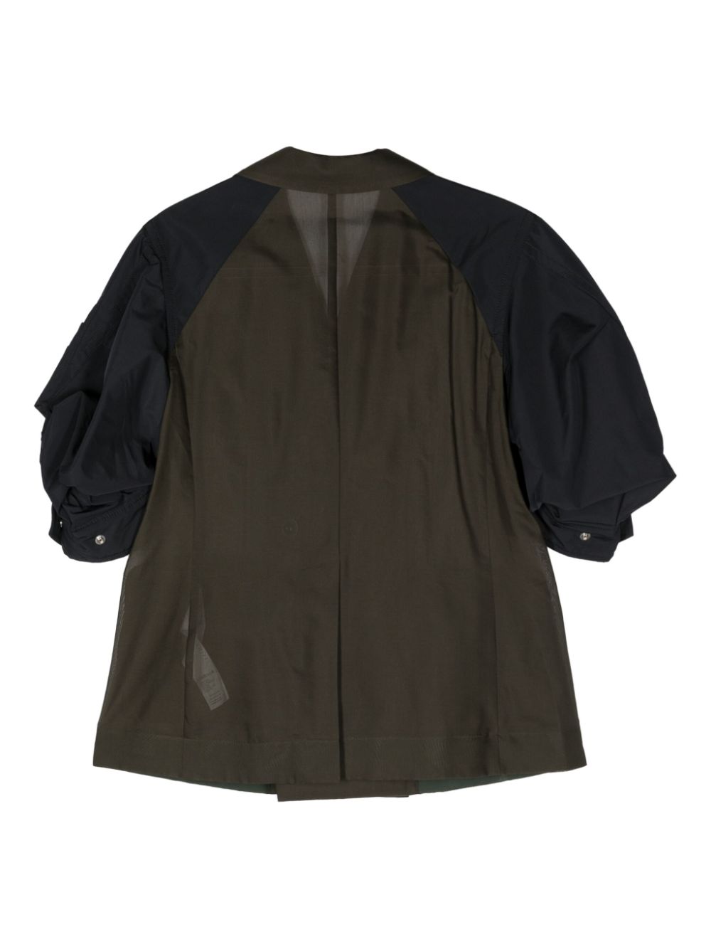Image 2 of sacai panelled double-breasted blazer