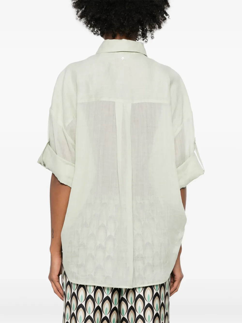 Lorena Antoniazzi Blouse met verstelbare mouwen Groen