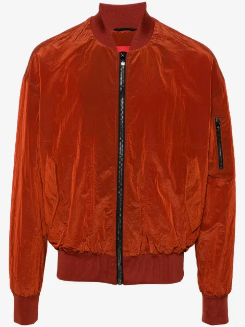 Ferrari reflective-effect zip-up bomber jacket