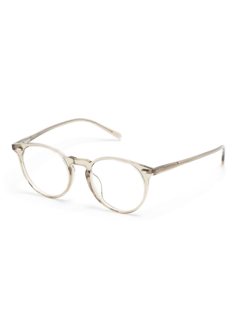 Shop Oliver Peoples Transparent Round-frame Glasses In Grey