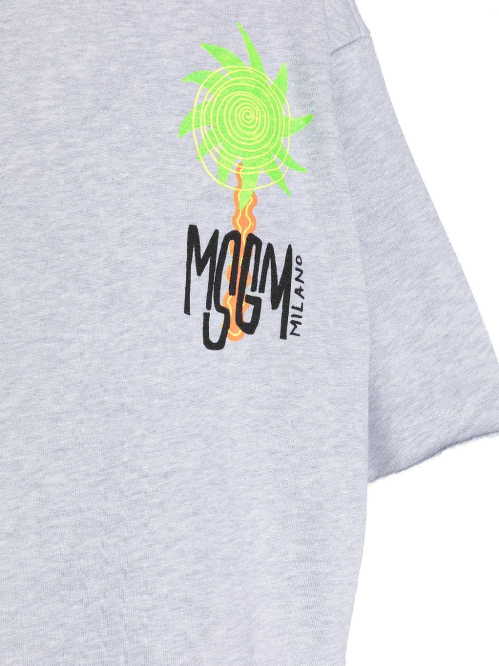 MSGM Kids Katoenen sweater met logoprint Grijs