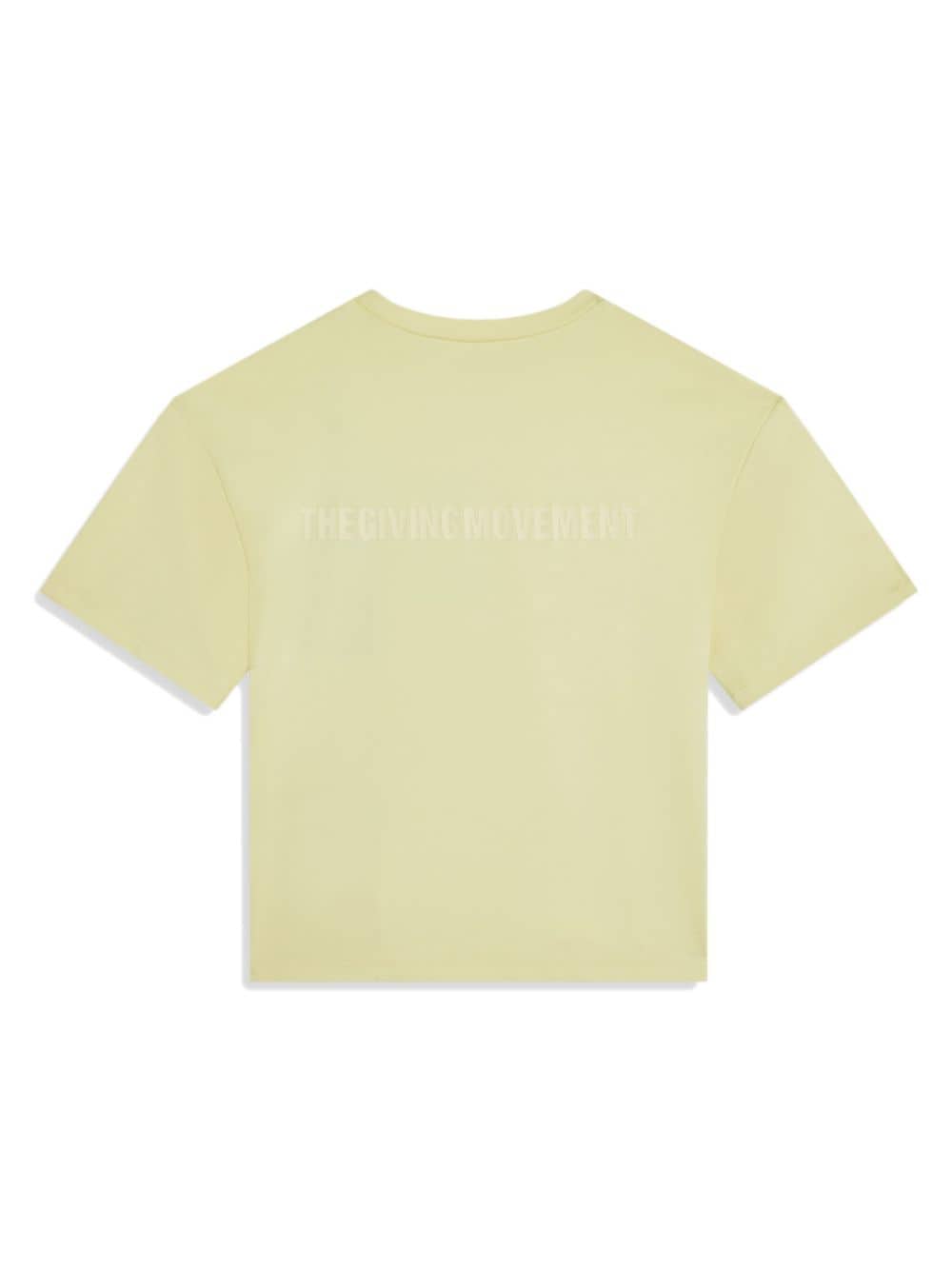 Shop The Giving Movement Logo-print Crew-neck T-shirt In Yellow