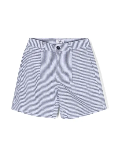 Il Gufo mid-rise seersucker shorts