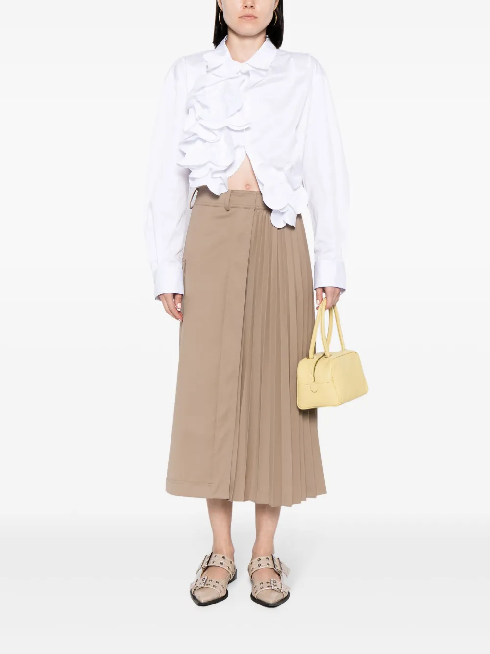 JNBY flower-detailing cotton shirt - Wit