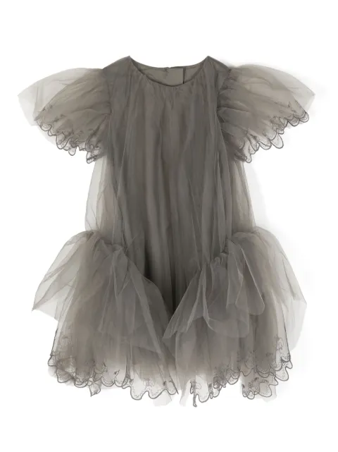 jnby by JNBY lace-trimmed tulle dress