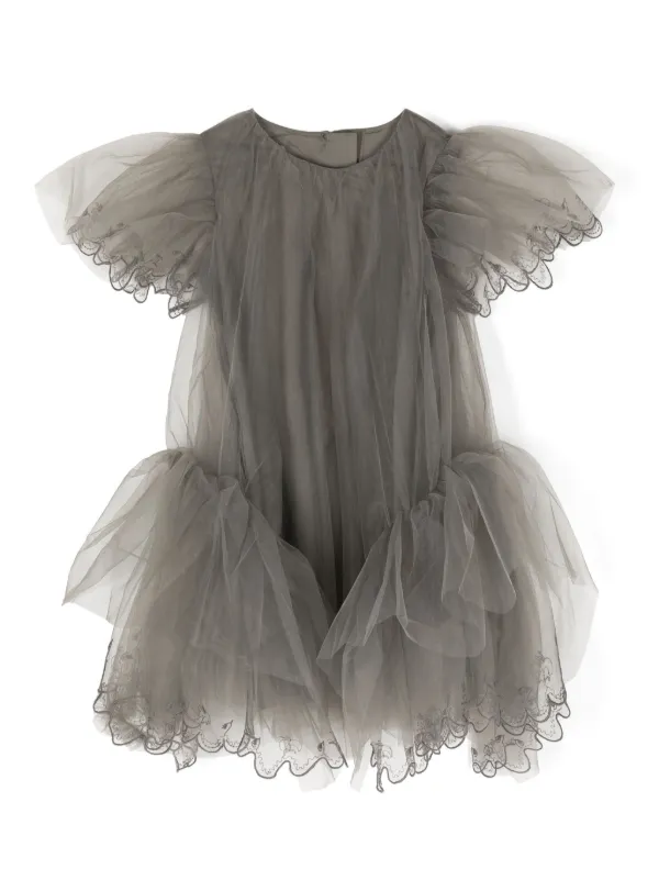 Jnby By JNBY lace-trimmed Tulle Dress | Grey | FARFETCH BH