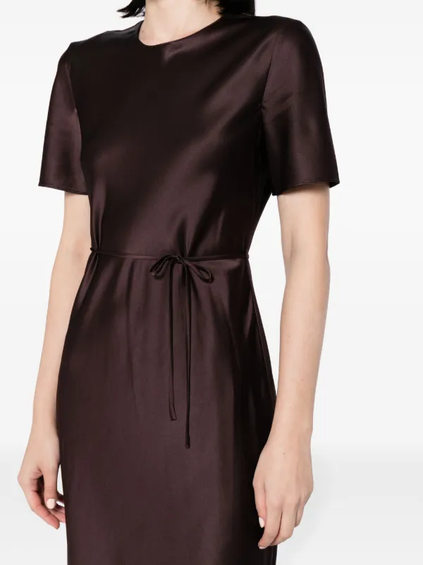 JNBY satin-finish Midi Dress | Red | FARFETCH JO