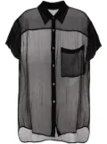 JNBY semi-sheer silk blouse - Black