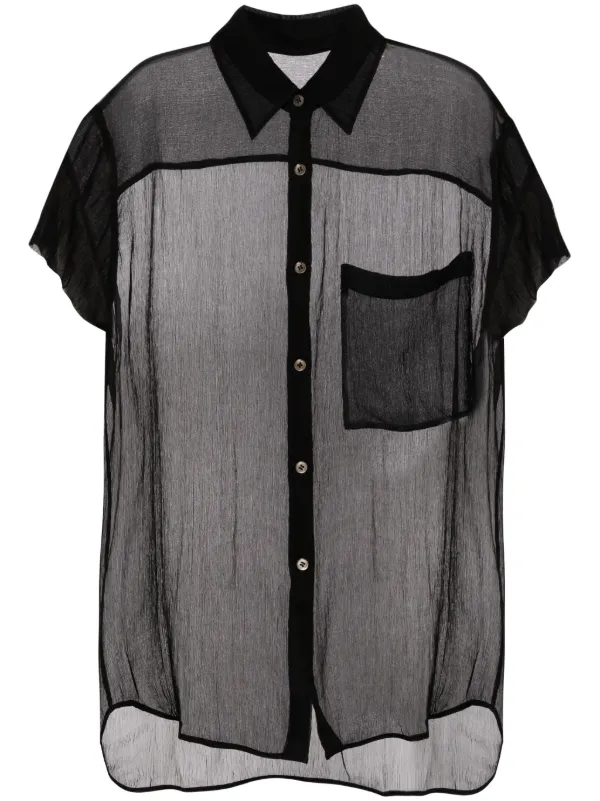 JNBY Oversized Sheer Shirt | Blue | FARFETCH
