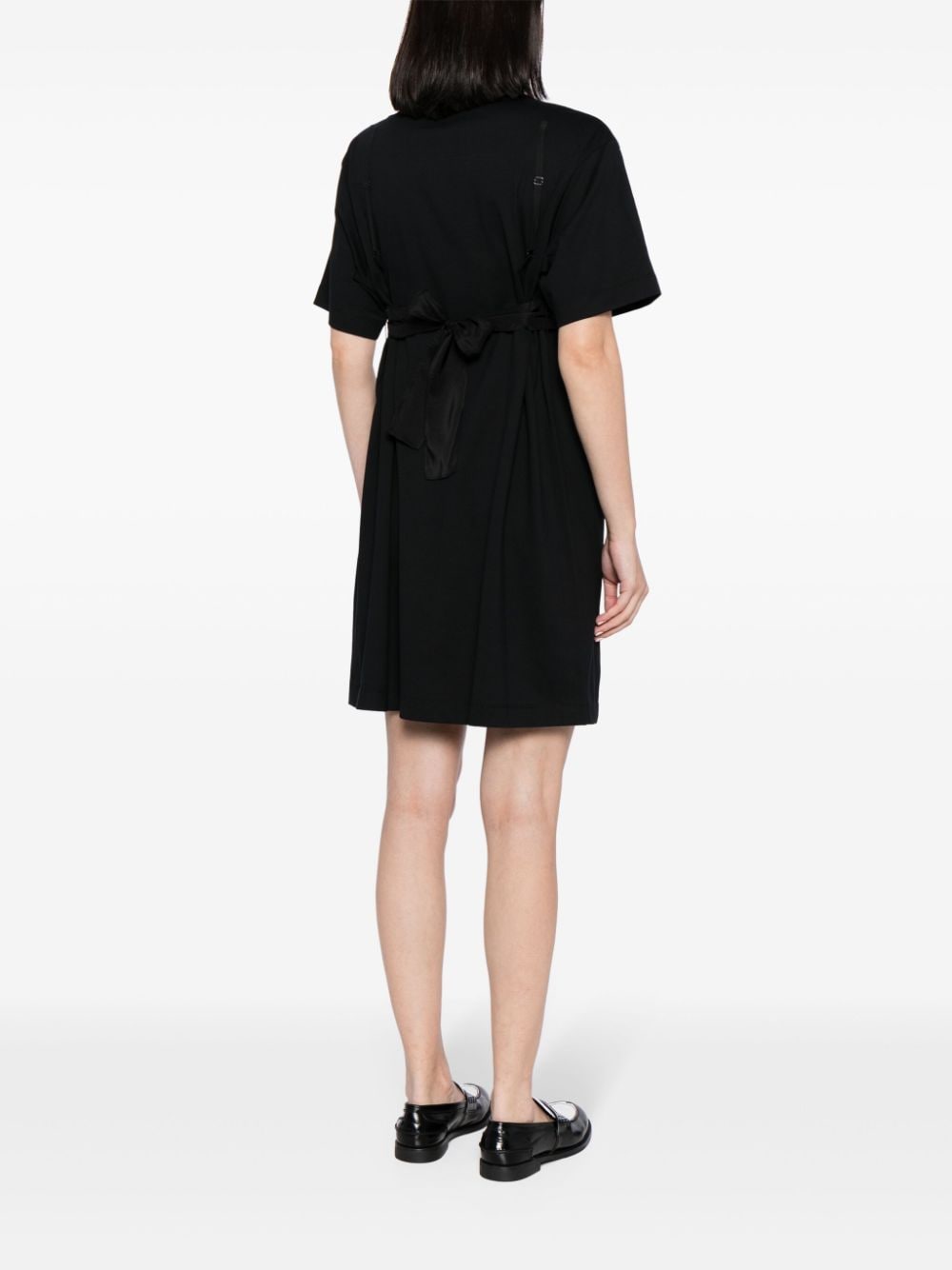 Shop Jnby Round-neck Cotton Dress In Black