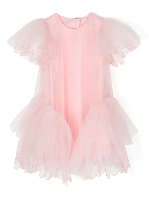 jnby by JNBY lace-trimmed tulle dress