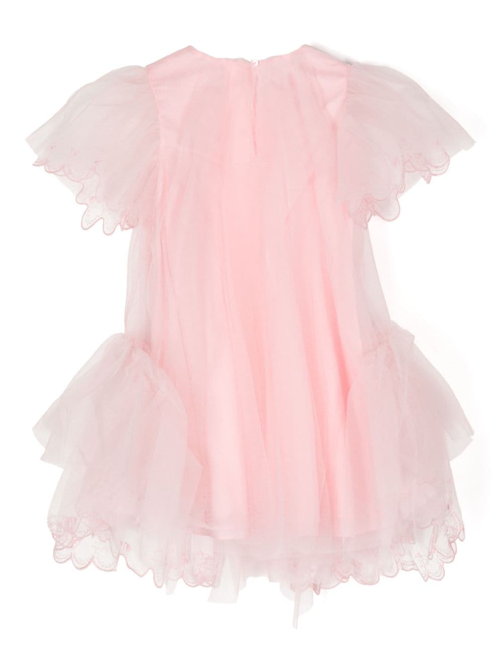 Shop Jnby By Jnby Lace-trimmed Tulle Dress In Pink