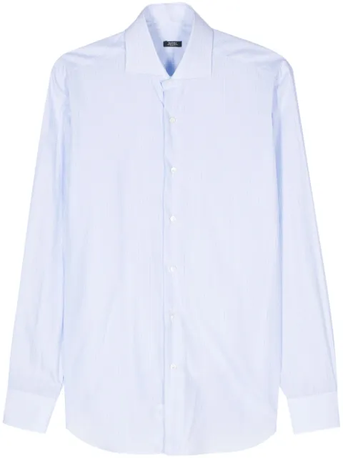 Barba check-pattern poplin shirt