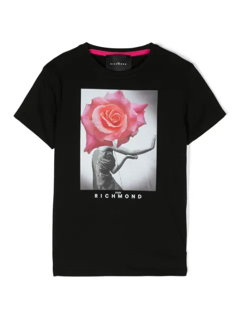 John Richmond Junior logo-print crew-neck T-shirt