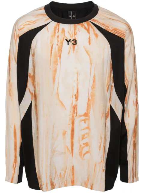Y-3 rust-dye longsleeved T-shirt