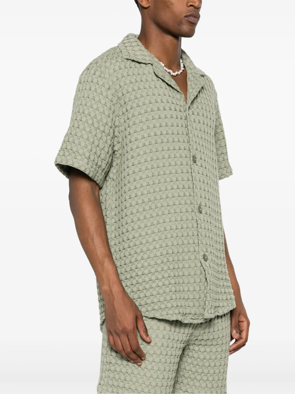 OAS Company Cuba campcollar Shirt Green FARFETCH