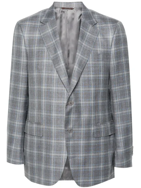 Canali blazer con motivo de cuadros tartán