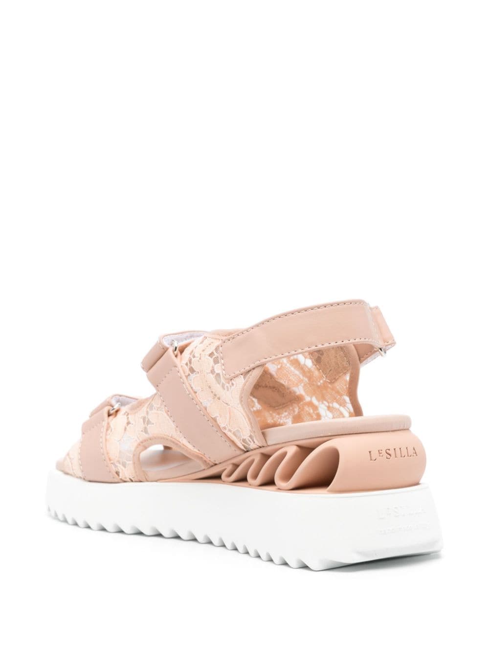 Shop Le Silla Gem-embellished Laced Sandals In Pink