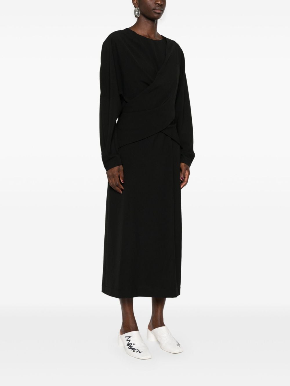 Shop Henrik Vibskov Hazi Midi Dress In Black