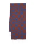 Henrik Vibskov chess pieces-jacquard wool scarf - Blue