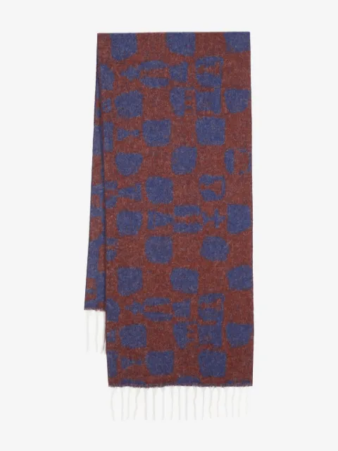 Henrik Vibskov chess pieces-jacquard wool scarf