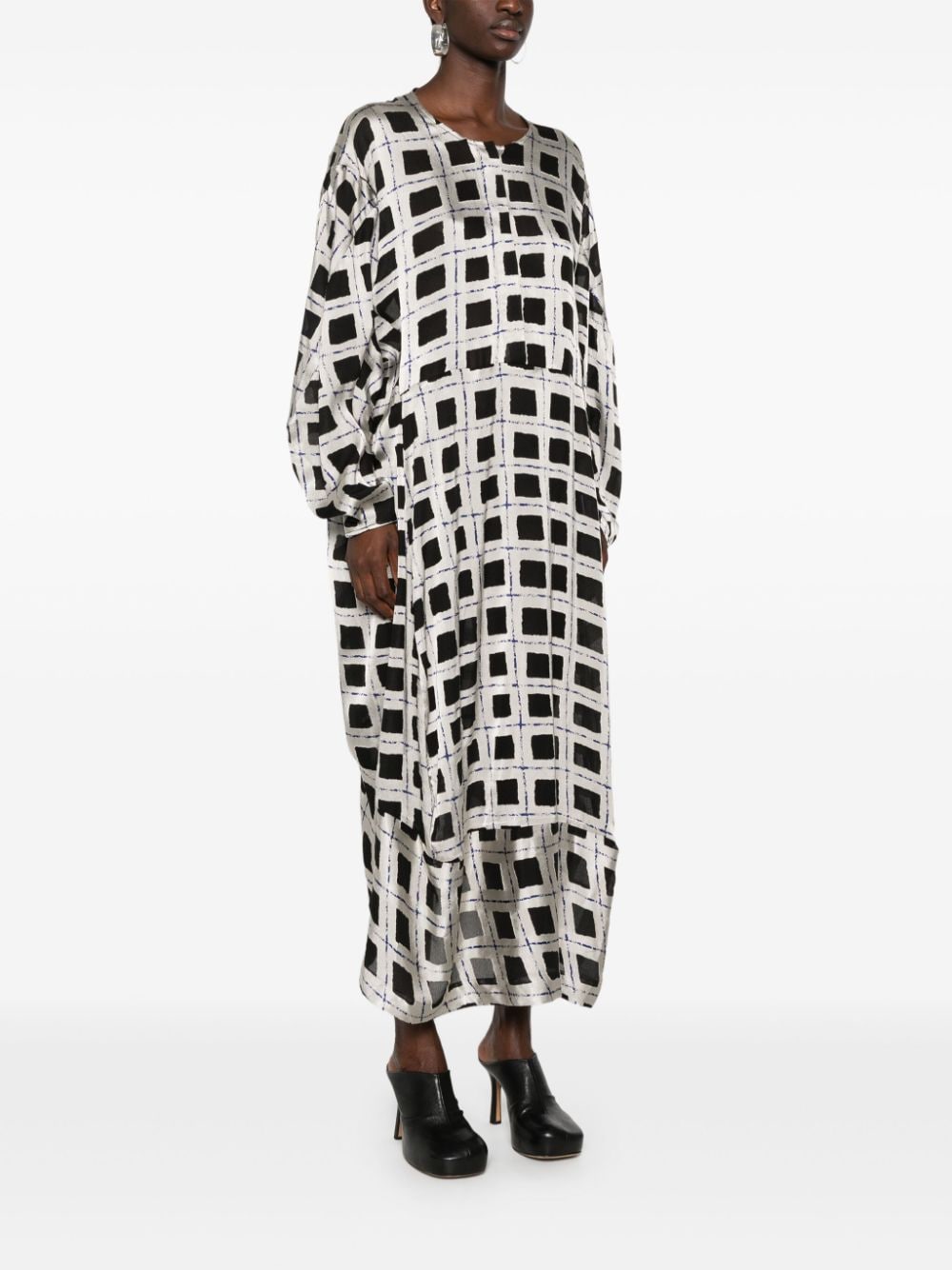 Shop Henrik Vibskov Dimness Midi Dress In Grau