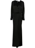 Genny satin maxi dress - Black